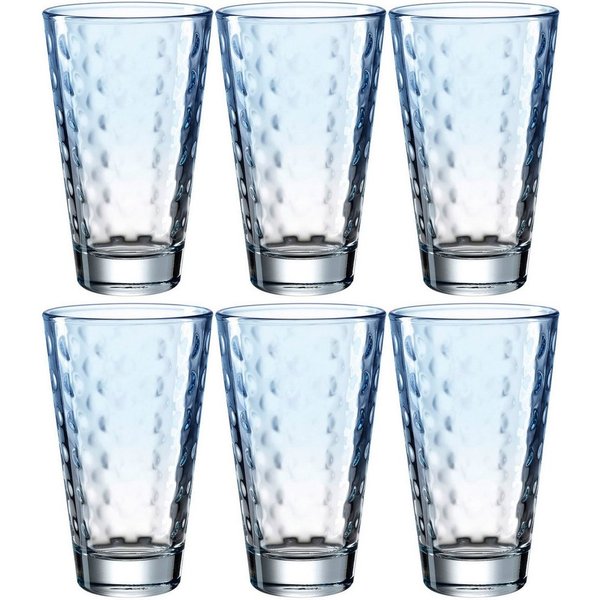 LEONARDO Longdrinkglas OPTIC, 6-tlg., Glas, 300 ml, 6-teilig