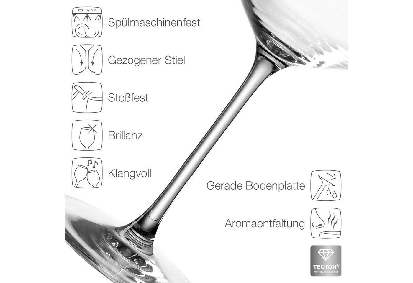LEONARDO Rotweinglas PUCCINI, 6-tlg., Kristallglas, 750 ml, 6-teilig – Bild 4 von 5