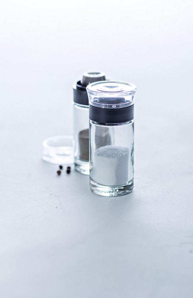 LEONARDO Salz- / Pfefferstreuer CUCINA, Gewürzstreuer, 2er Set, (Set, 2-tlg), Höhe ca. 9 cm, Fassungsvermögen je 40 ml – Bild 5 von 5