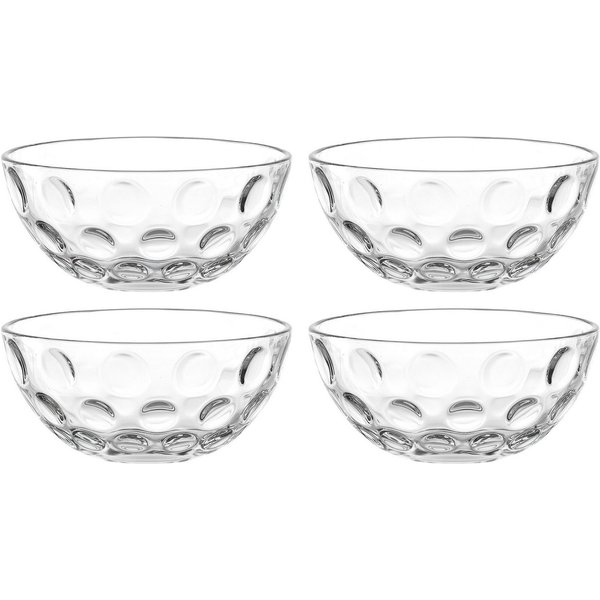LEONARDO Schale CUCINA OPTIC, 4er-Set, Glas, (Set, 4-tlg), Spülmaschinengeeignet
