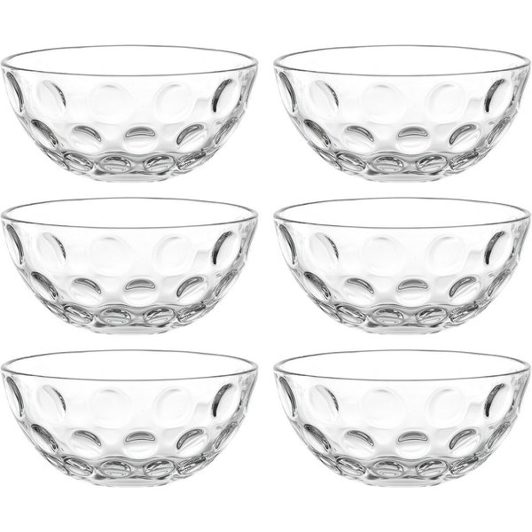 LEONARDO Schale CUCINA OPTIC, 10 cm, 6er-Set, Glas, (Set, 6-tlg), spülmaschinengeeignet
