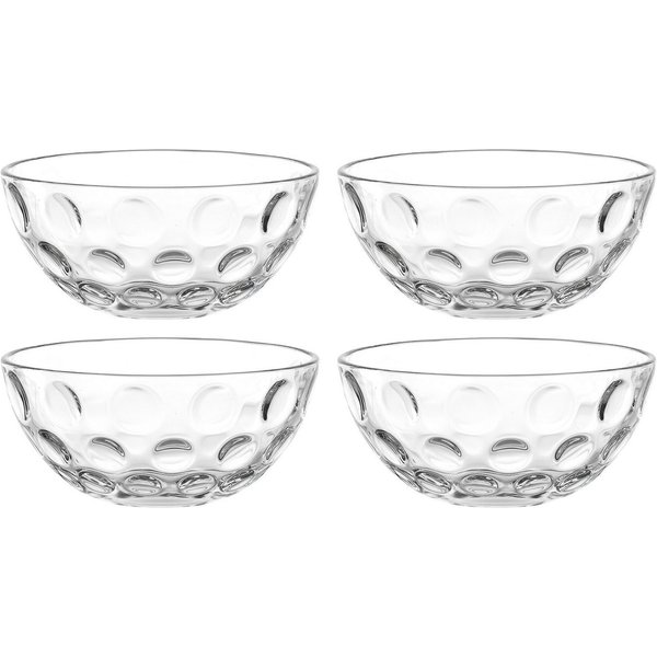 LEONARDO Schale CUCINA OPTIC, 4er-Set, Glas, (Set, 4-tlg), Spülmaschinengeeignet
