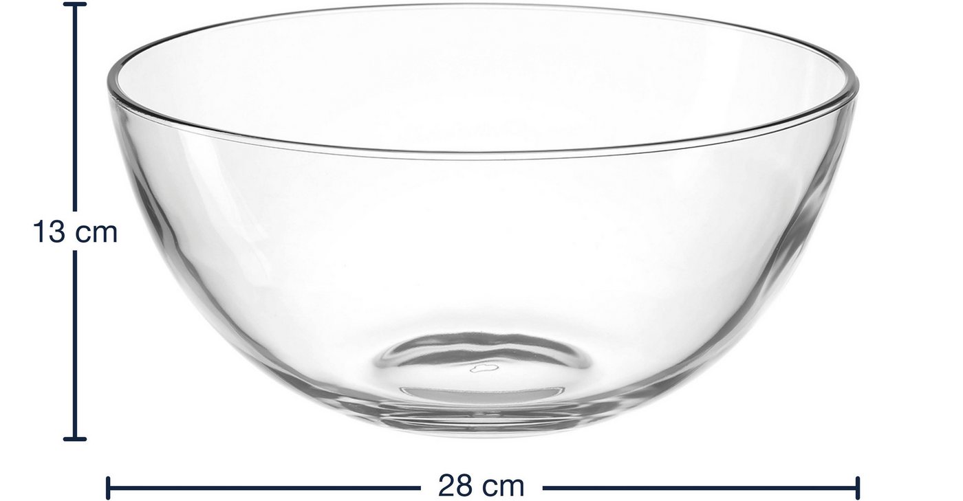 LEONARDO Schale Schalen-Set CUCINA, 5er Set, 4x Ø 14 cm & 1x Ø 28 cm, Glas, (Set, 5-tlg), Spülmaschinengeeignet – Bild 4 von 5