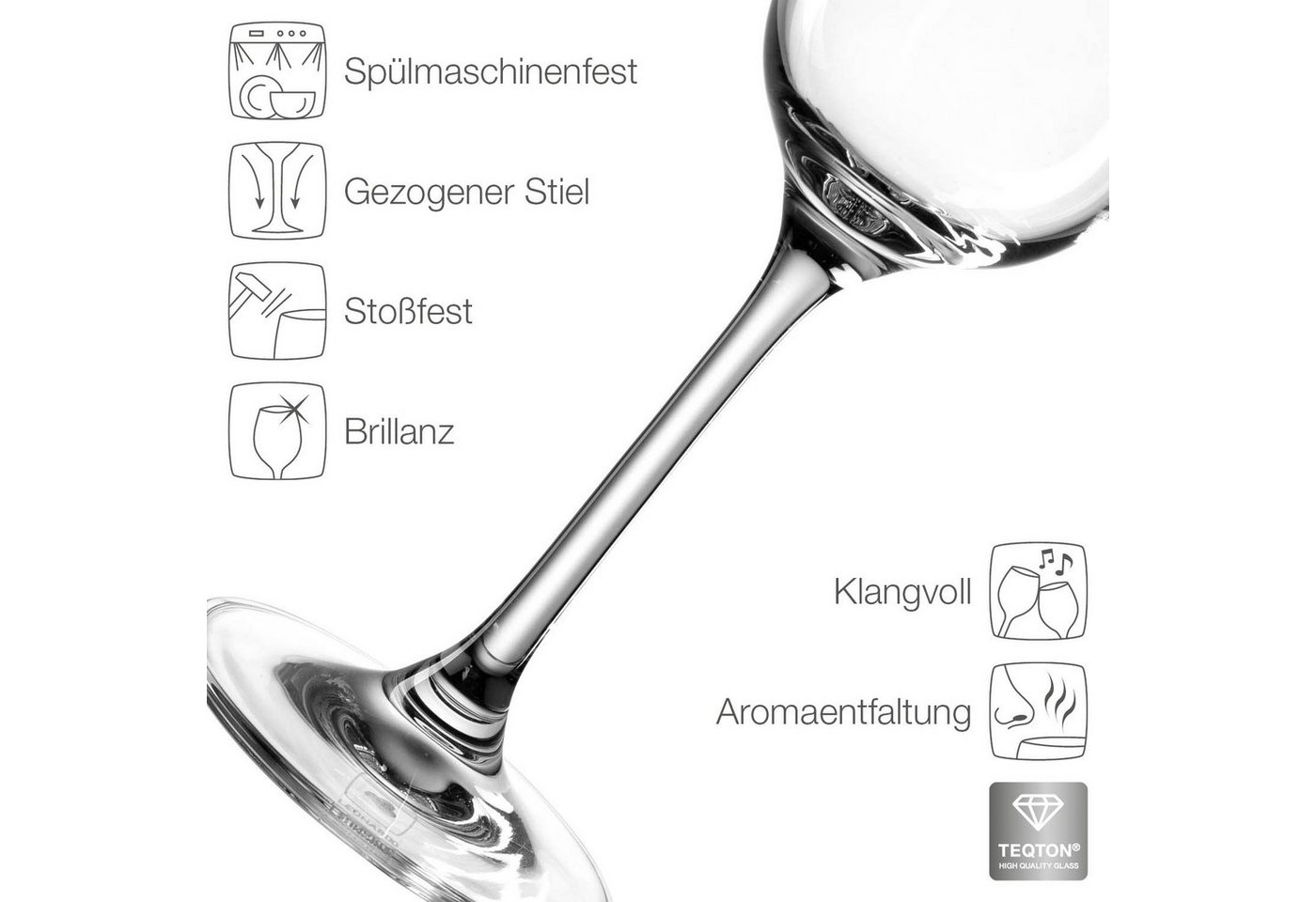 LEONARDO Sektglas TIVOLI, 6-tlg., Kristallglas, 210 ml, 6-teilig – Bild 3 von 5