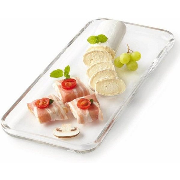 LEONARDO Servierplatte Ciao, Kalk-Natron Glas, (Packung, Platte)
