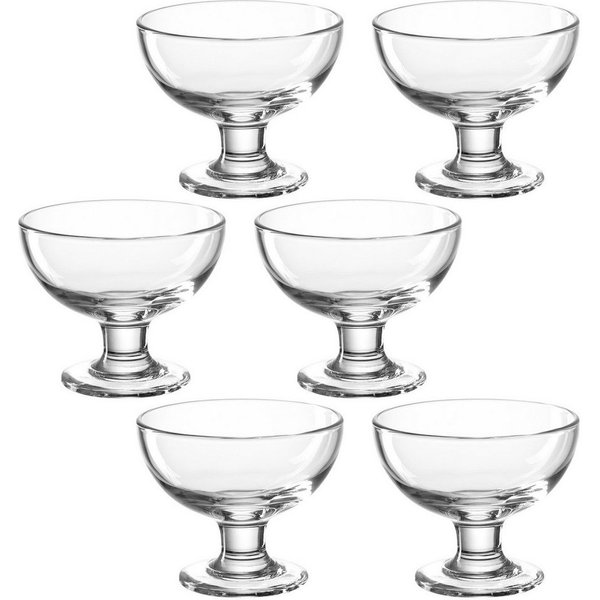 LEONARDO Servierschale CUCINA, Glas, auf Fuß, 360 ml, 4er Set