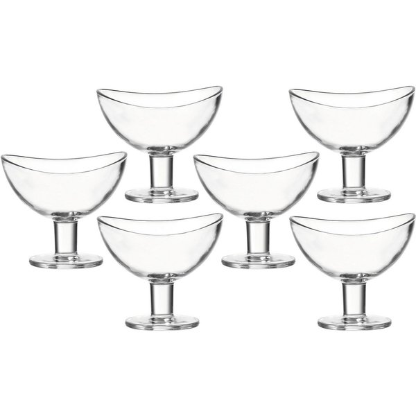 LEONARDO Servierschale LOOP, Glas, (6-tlg), auf Fuß, 13,5 cm