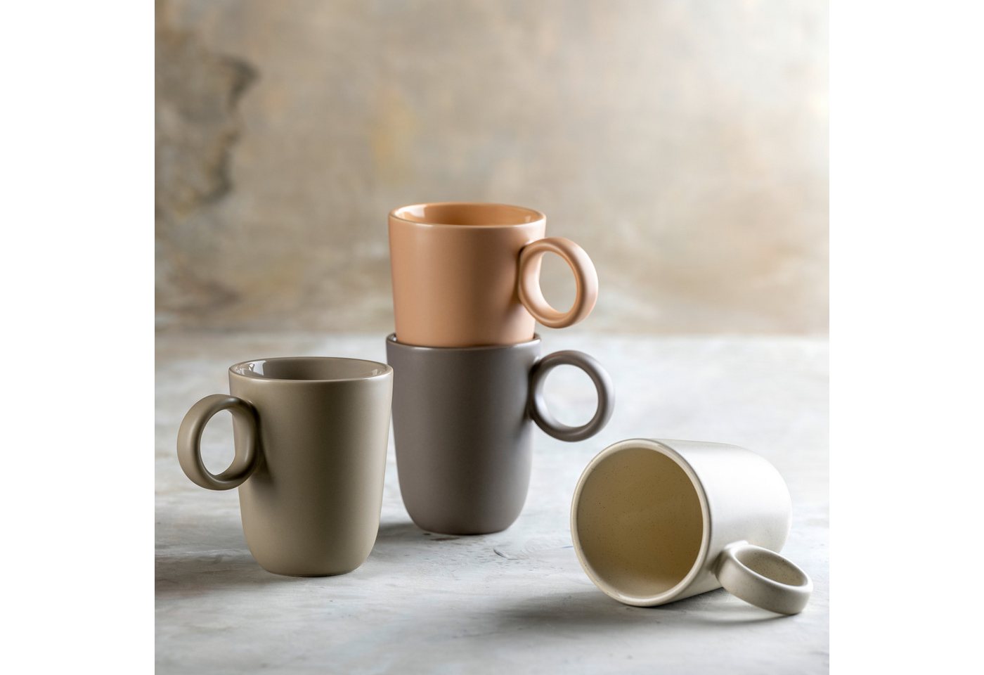 LEONARDO Tasse Keramiktasse, ROMA, 6er-Set, 6-tlg., Keramik, spülmaschinengeeignet – Bild 3 von 5