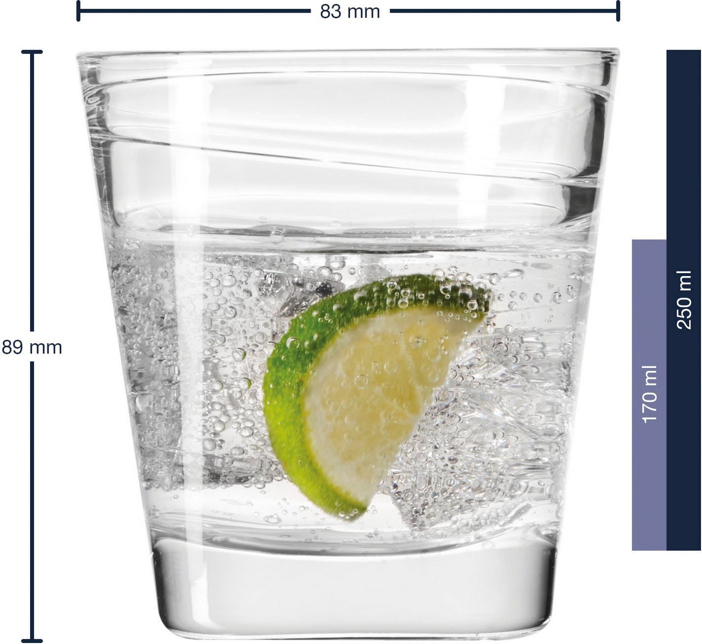 LEONARDO Tasse Whiskybecher, Glas, 250 ml, 6-tlg., Glas – Bild 4 von 5