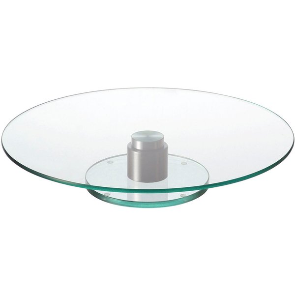 LEONARDO Tortenplatte TURN, Aluminium, Edelstahl, Glas, drehbar, Ø 33 cm