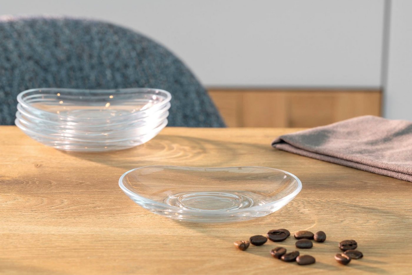 LEONARDO Untertasse Napoli, (6 St), Teller Set, Glas – Bild 2 von 5