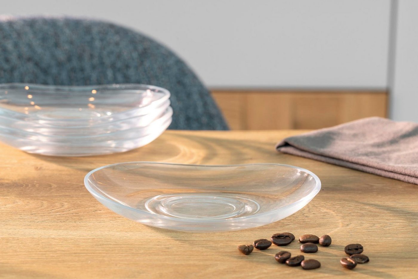 LEONARDO Untertasse Napoli, (6 St), Teller Set, Glas – Bild 2 von 5