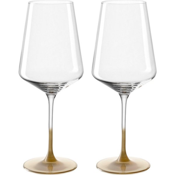 LEONARDO Weinglas PUCCINI, goldfarben, 2-tlg., Kristallglas, 2er Set, 560ml