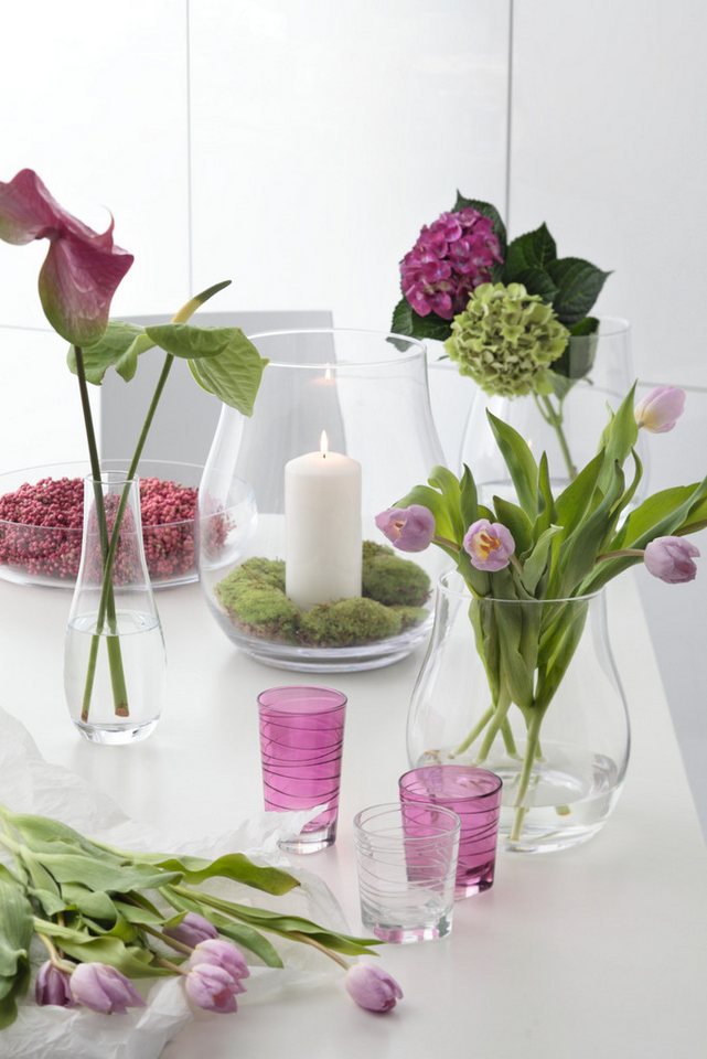 LEONARDO Windlicht Kerzenhalter GIARDINO, für Stumpenkerzen (1 St), Vase aus Glas, Spülmaschinenfest – Bild 2 von 5