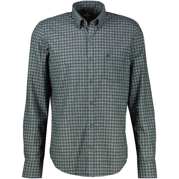 LERROS Karohemd Button-Down-Kragen Under Button Down