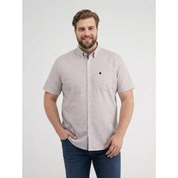 LERROS Kurzarmhemd Kurzarmhemd mit geometrischem Print, große Größen