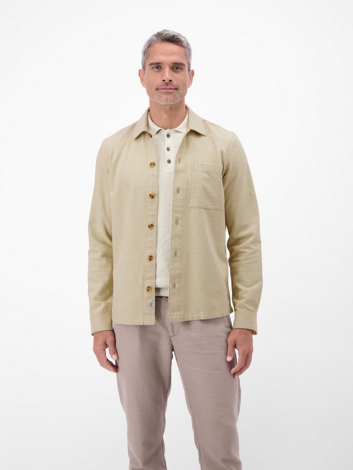LERROS Langarmhemd Overshirt aus 100 % Baumwolle, unifarben – Bild 4 von 5