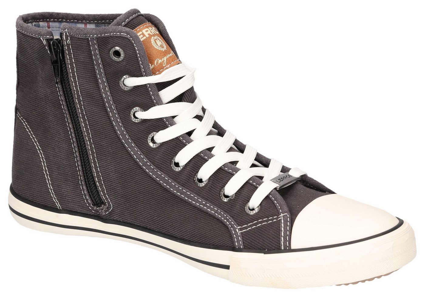 LERROS Sneakerboots High Top Sneaker, Schnürboots, Canvas-Boots mit Reißverschluss – Bild 4 von 5