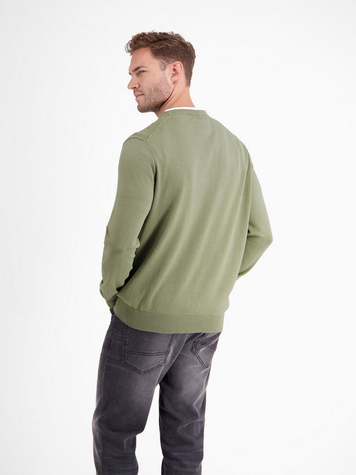 LERROS Strickpullover Herren Strickpullover aus Baumwolle mit Crewneck Ausschnitt Weicher Strick-Pullover, Rundhalsausschnitt, lange Ärmel, pflegeleicht – Bild 2 von 5