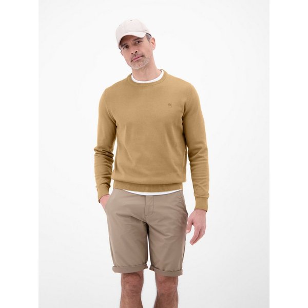 LERROS Strickpullover Herren Strickpullover aus Baumwolle mit Crewneck Ausschnitt Weicher Strick-Pullover, Rundhalsausschnitt, lange Ärmel, pflegeleicht
