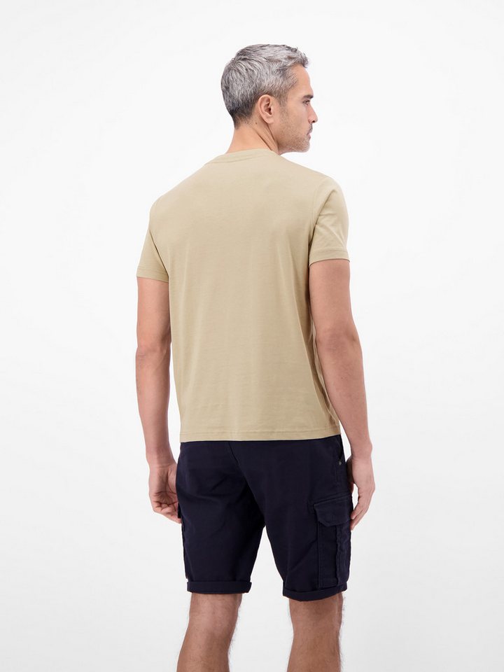 LERROS T-Shirt Lässiges, unifarbenes T-Shirt aus reiner Baumwolle mit Print – Bild 2 von 5
