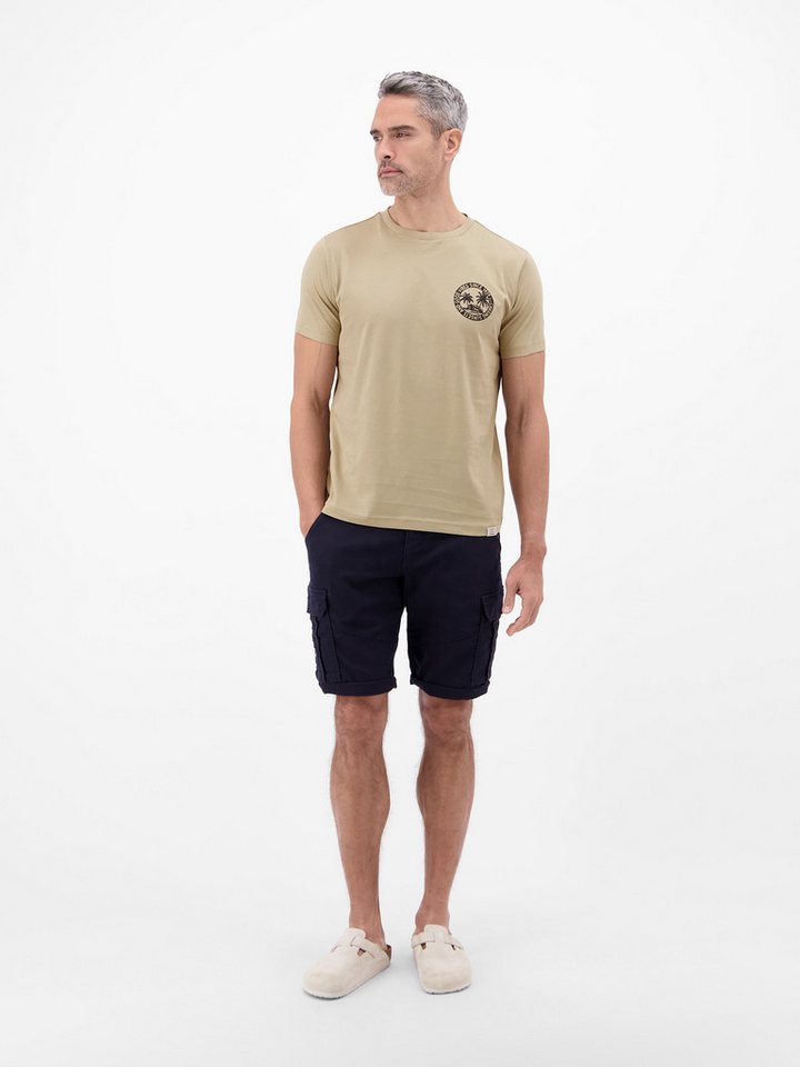 LERROS T-Shirt Lässiges, unifarbenes T-Shirt aus reiner Baumwolle mit Print – Bild 4 von 5
