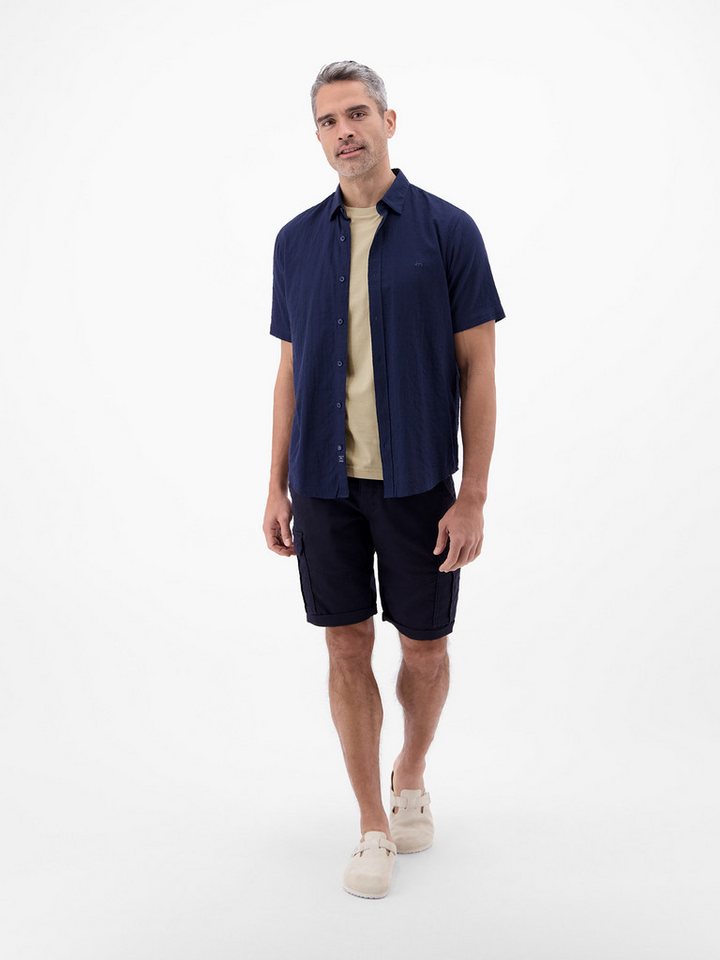 LERROS T-Shirt Lässiges, unifarbenes T-Shirt aus reiner Baumwolle mit Print – Bild 5 von 5