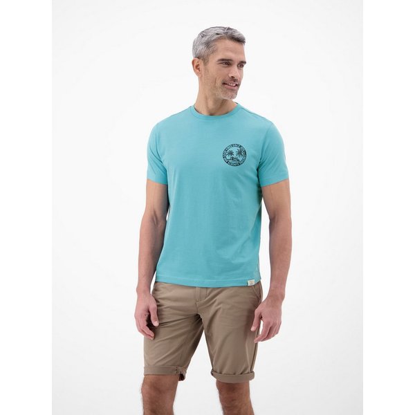 LERROS T-Shirt Lässiges, unifarbenes T-Shirt aus reiner Baumwolle mit Print