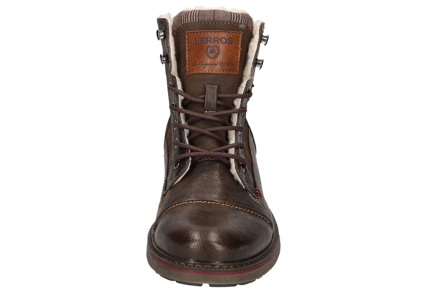 LERROS Winterboots Workerboots, Schnürboots mit gepolstertem Karo-Schaftrand – Bild 3 von 5