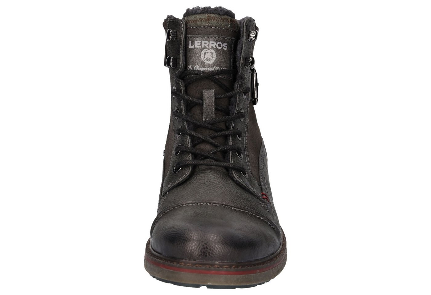 LERROS Winterboots Workerboots, Schnürboots mit gepolstertem Karo-Schaftrand – Bild 3 von 5
