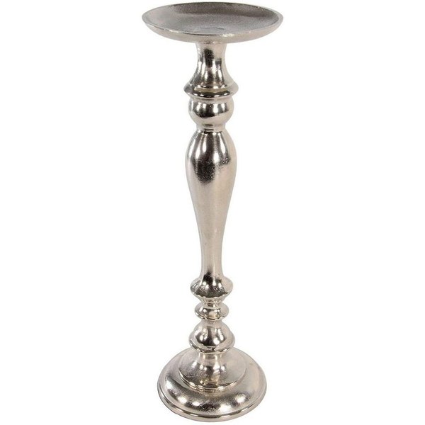 Lesli Living Kerzenständer Kerzenhalter Brush 51cm Aluminium silber Kerzenständer Kerzenleuchter
