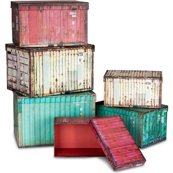 Levandeo® Aufbewahrungsbox, Aufbewahrungsbox 6er Set Boxen Aufbewahrung Geschenkbox Container