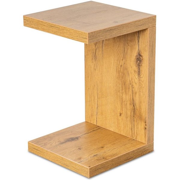 Levandeo® Couchtisch, Beistelltisch Coco Wildeiche 32x32cm Höhe 50cm