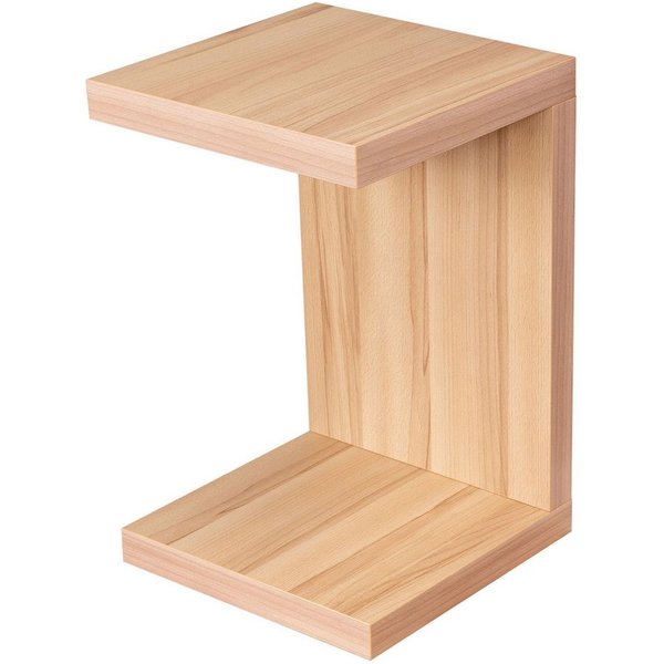 Levandeo® Couchtisch, Beistelltisch Coco Kernbuche 32x32cm Höhe 50cm