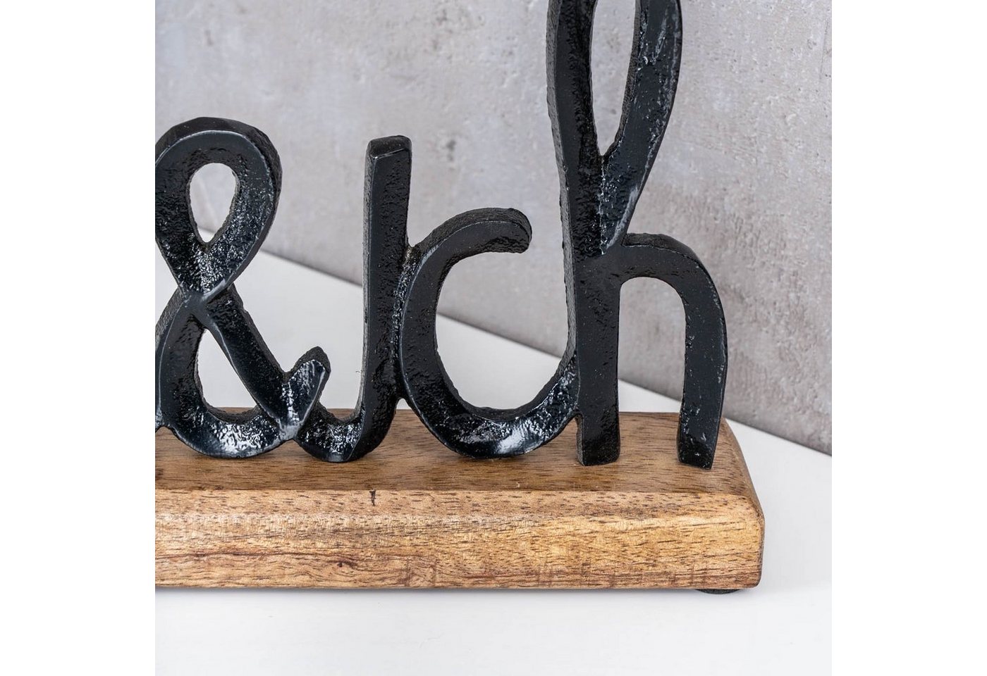 Levandeo® Deko-Schriftzug, Schriftzug Du Und Ich L25cm Schwarz Mango Holz Tisch-Deko Geschenk – Bild 4 von 4