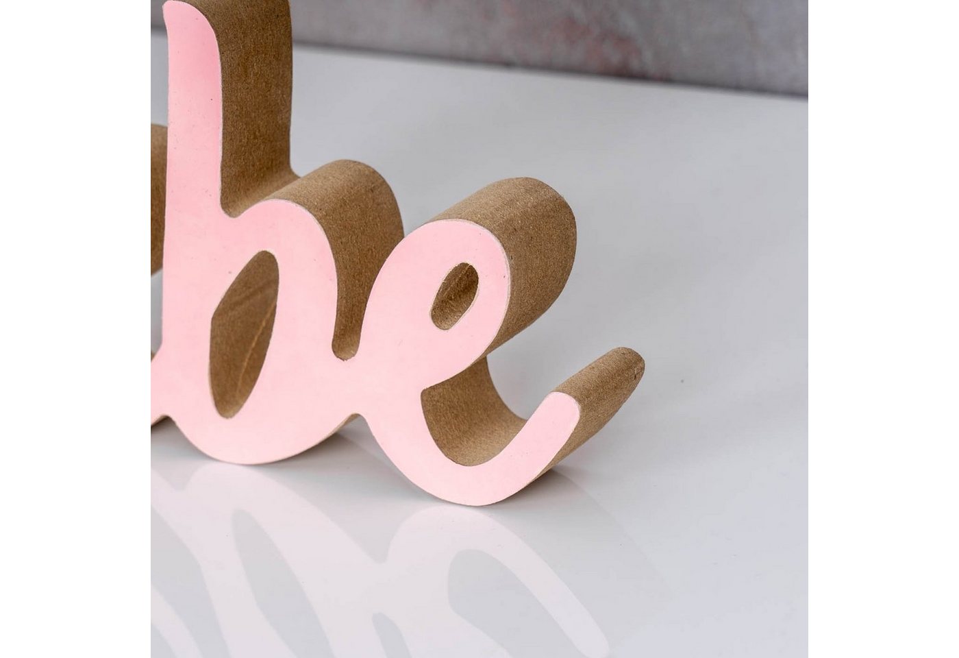 Levandeo® Deko-Schriftzug, 3er Set Schriftzug Lebe Liebe Lache Pastell Rosa Holz Tischdeko Deko – Bild 4 von 4