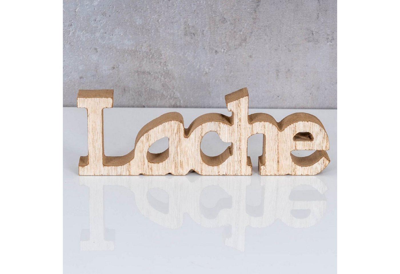 Levandeo® Deko-Schriftzug, 3er Set Schriftzug Holz Lebe Liebe Lache Braun Aufsteller Deko – Bild 5 von 5