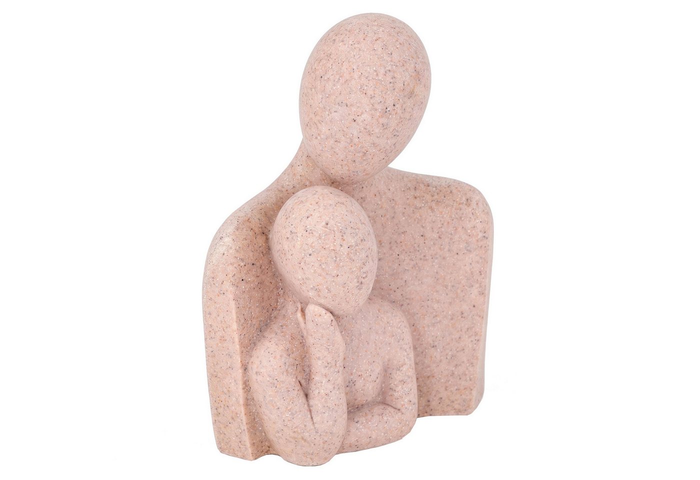 Levandeo® Dekofigur, Abstrakte Deko Figur H15cm Braun Beige Skulptur Familie Steinoptik – Bild 2 von 5
