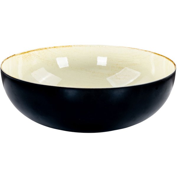 Levandeo® Dekoschale, Schale Rund Ø30cm Schwarz Creme Schüssel Antik Dekoschale Tischdeko