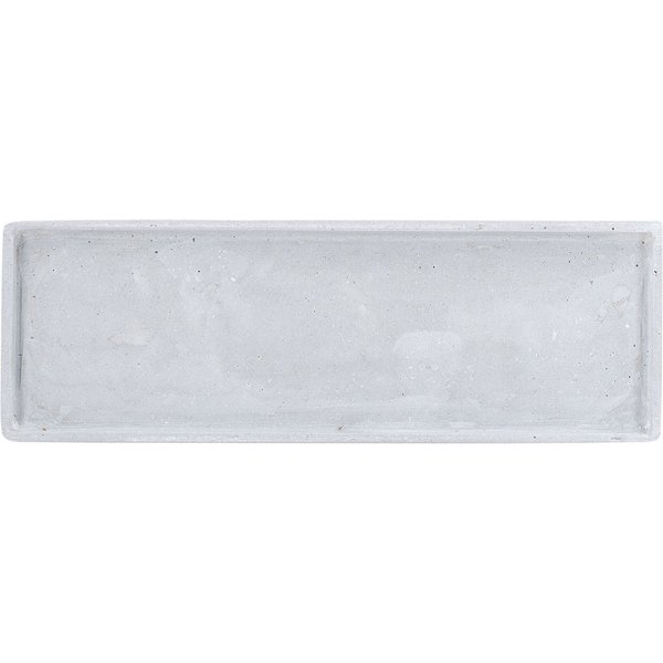 Levandeo® Dekotablett, Deko Tablett L44cm Rechteckig Grau Betonoptik Dekoschale Tischdeko