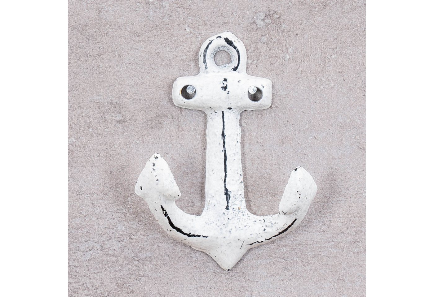Levandeo® Garderobenhaken, 3er Set Anker Wandhaken Blau Weiß Metall Garderobenhaken Maritime – Bild 2 von 5