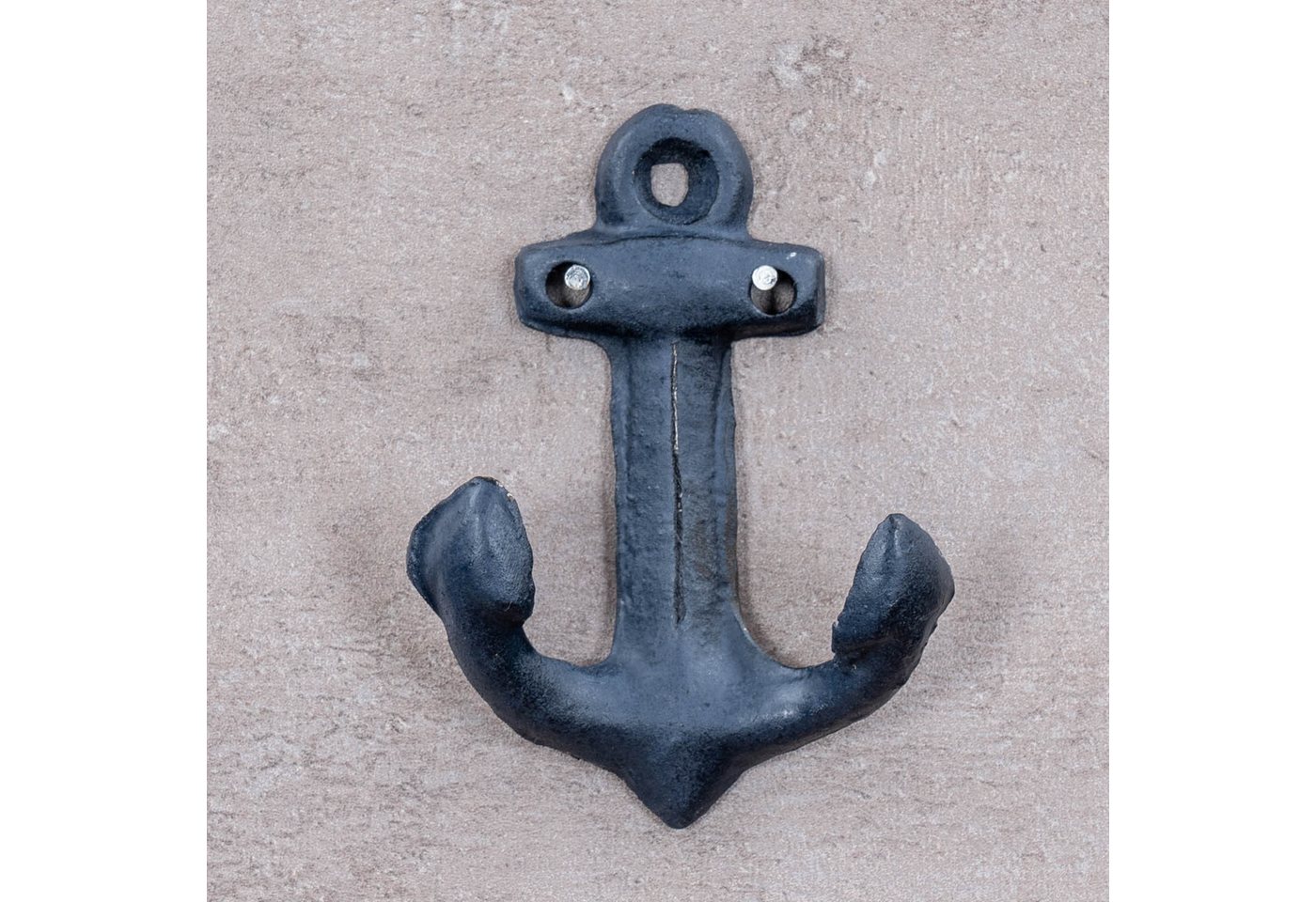 Levandeo® Garderobenhaken, 3er Set Anker Wandhaken Blau Weiß Metall Garderobenhaken Maritime – Bild 3 von 5