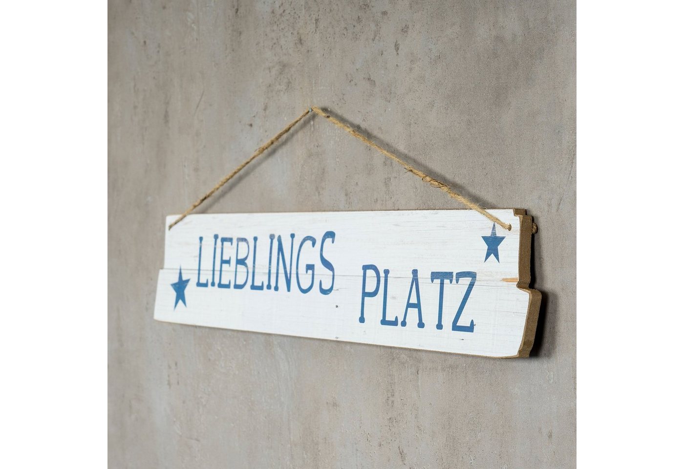 Levandeo® Holzbild, Türschild Türhänger Holz 60x10cm Lieblingsplatz Schild Maritim – Bild 2 von 3