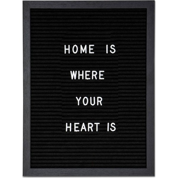 Levandeo® Memoboard, levandeo Buchstaben Tafel Holz 30x40cm Letter Board Schwarz Stoff