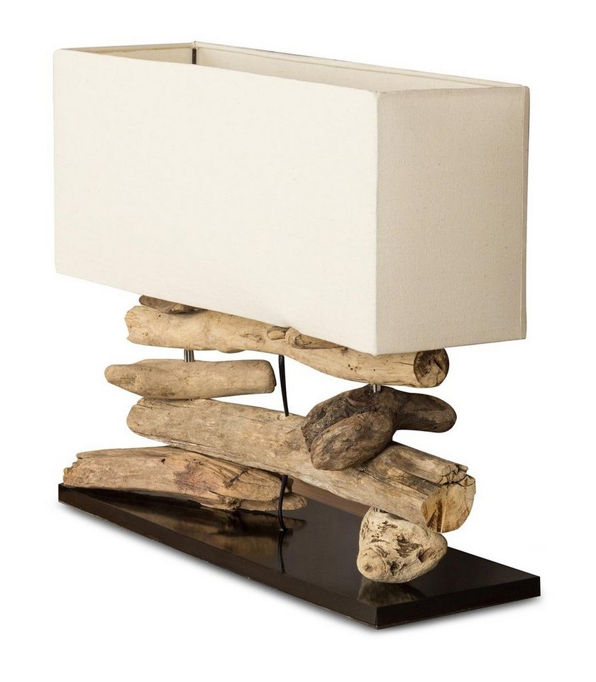 Levandeo® Nachttischlampe, Holzlampe Tischlampe aus Treibholz 50x17x43cm Unikat Hochwertig – Bild 2 von 4