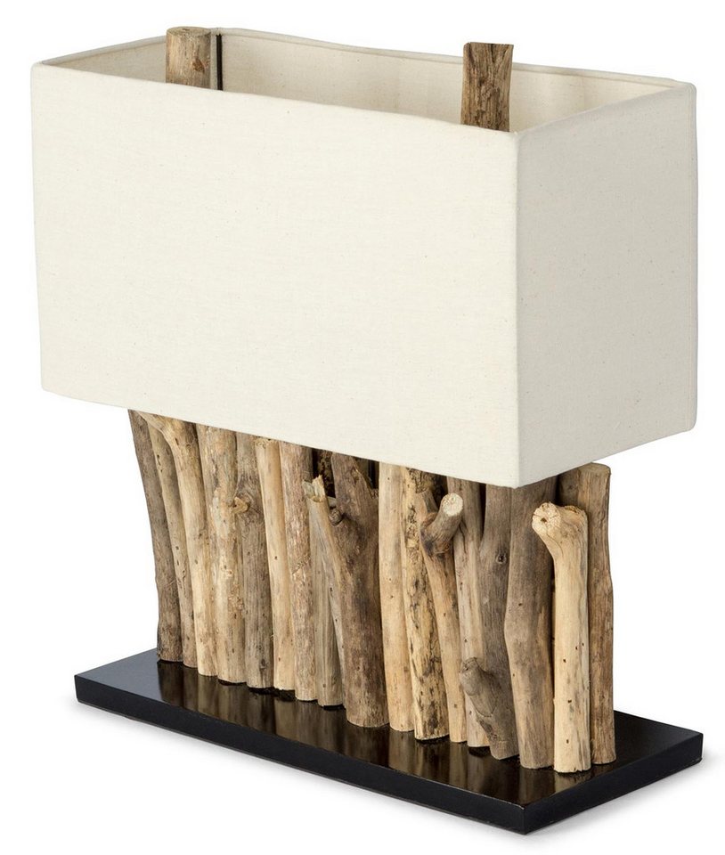 Levandeo® Nachttischlampe, levandeo Lampe 35 x 40 x 16 cm Tischlampe Treibholz Unikat Holzlampe – Bild 5 von 5