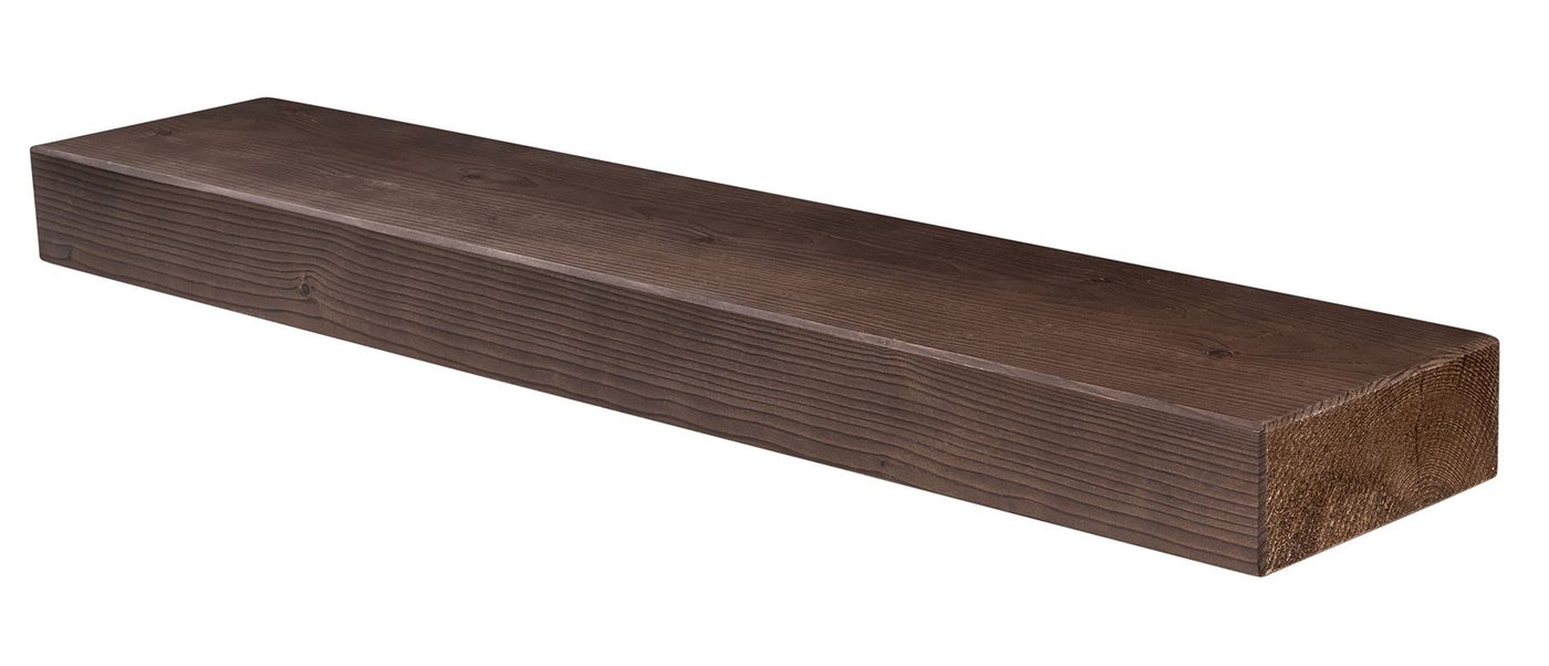 Levandeo® Wandregal, levandeo Wandregal Holz Massiv 100x20cm Nussbaum Farbig Wandboard – Bild 2 von 5