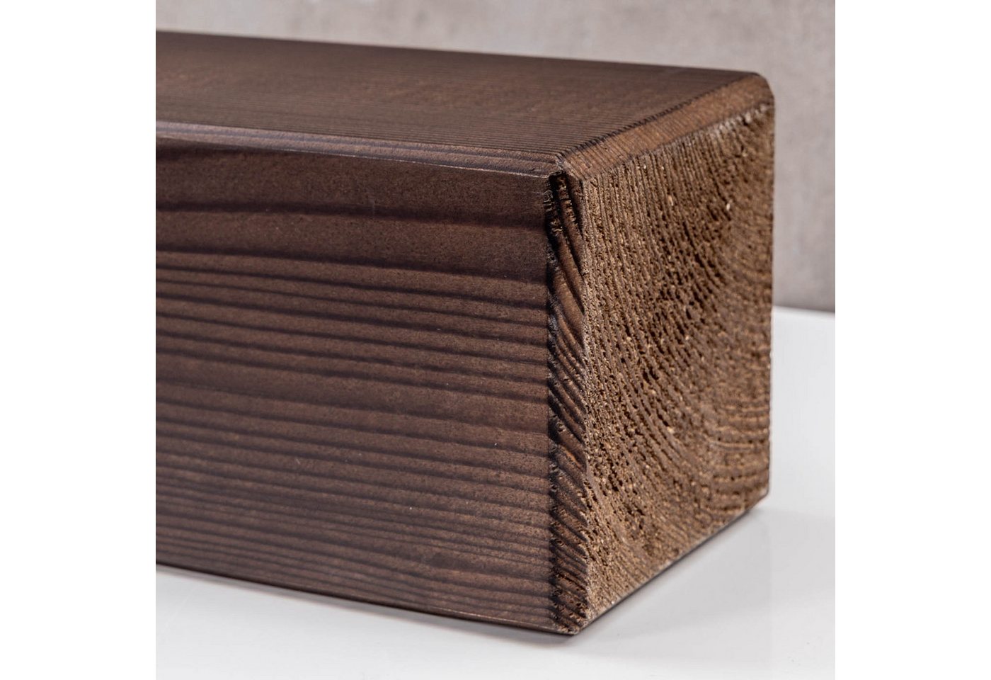 Levandeo® Wandregal, levandeo Wandregal Holz Massiv 100x10cm Nussbaum Farbig Wandboard – Bild 3 von 5