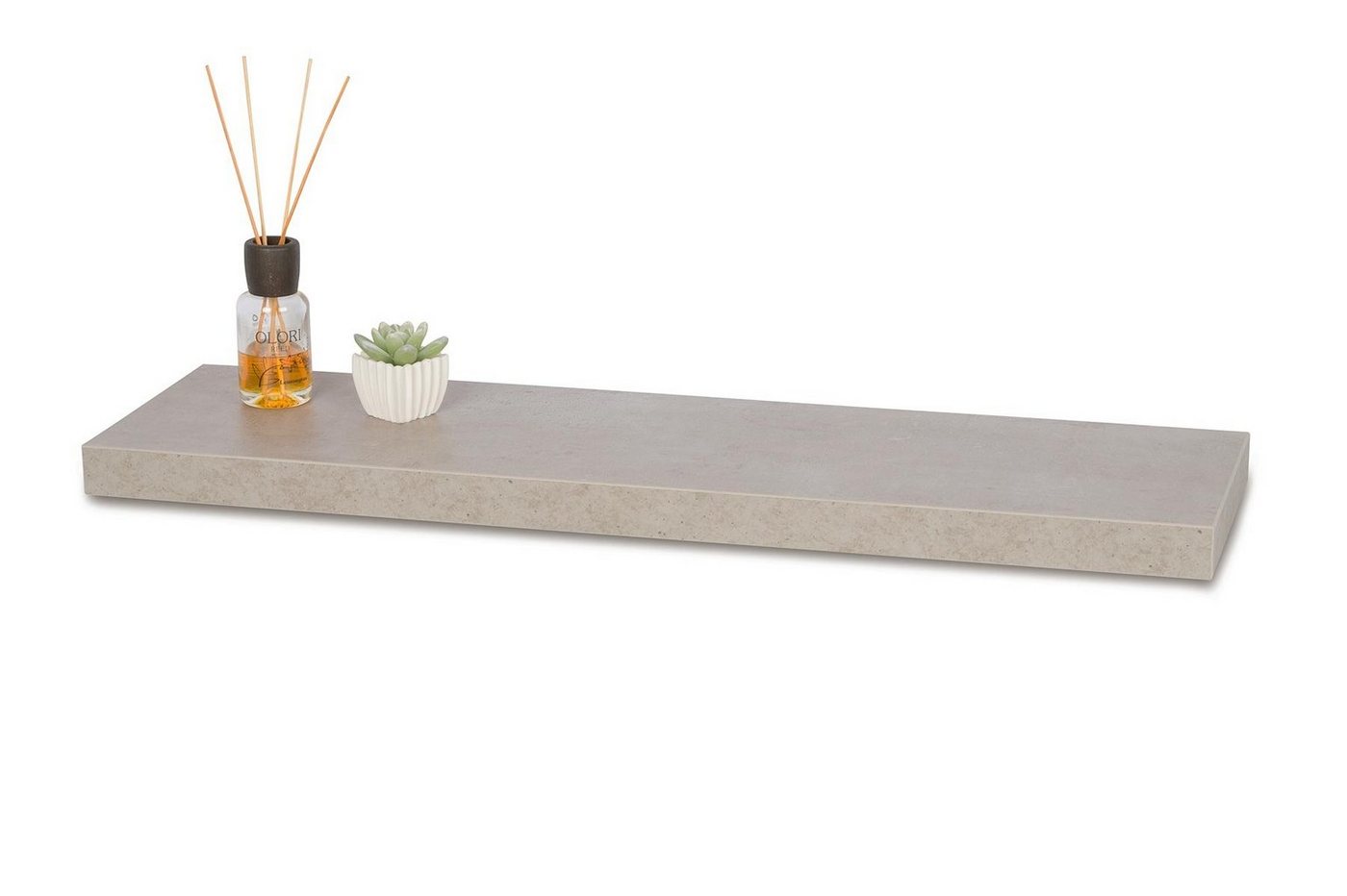 Levandeo® Wandregal, Wandboard Bobby 80cm Betonoptik Grau Wandregal Regal Board – Bild 2 von 5