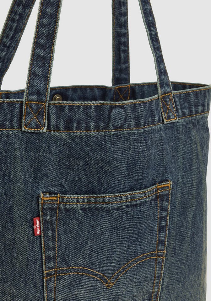Levi's® Beuteltasche LEVI®S TOTE, aus Denim, mit Außentasche – Bild 3 von 5